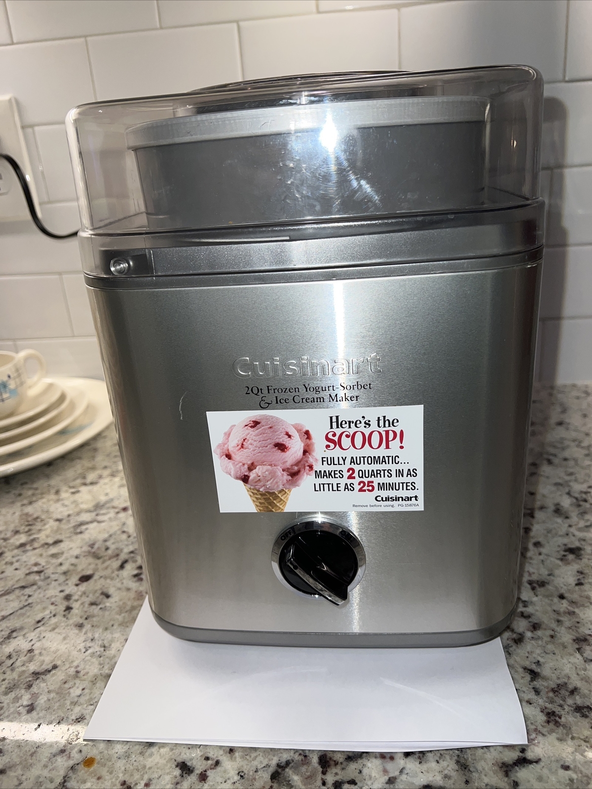 Cuisinart Pure Indulgence 2 qt Frozen Yogurt Sorbet Ice Cream Maker ICE-30BC