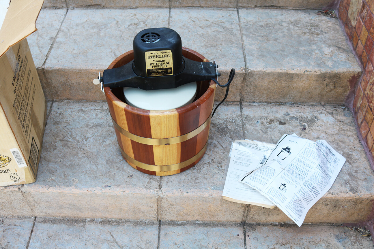 Richmond Cedar Works 5 Qt Sterling Electric Ice Cream Maker Made in USA