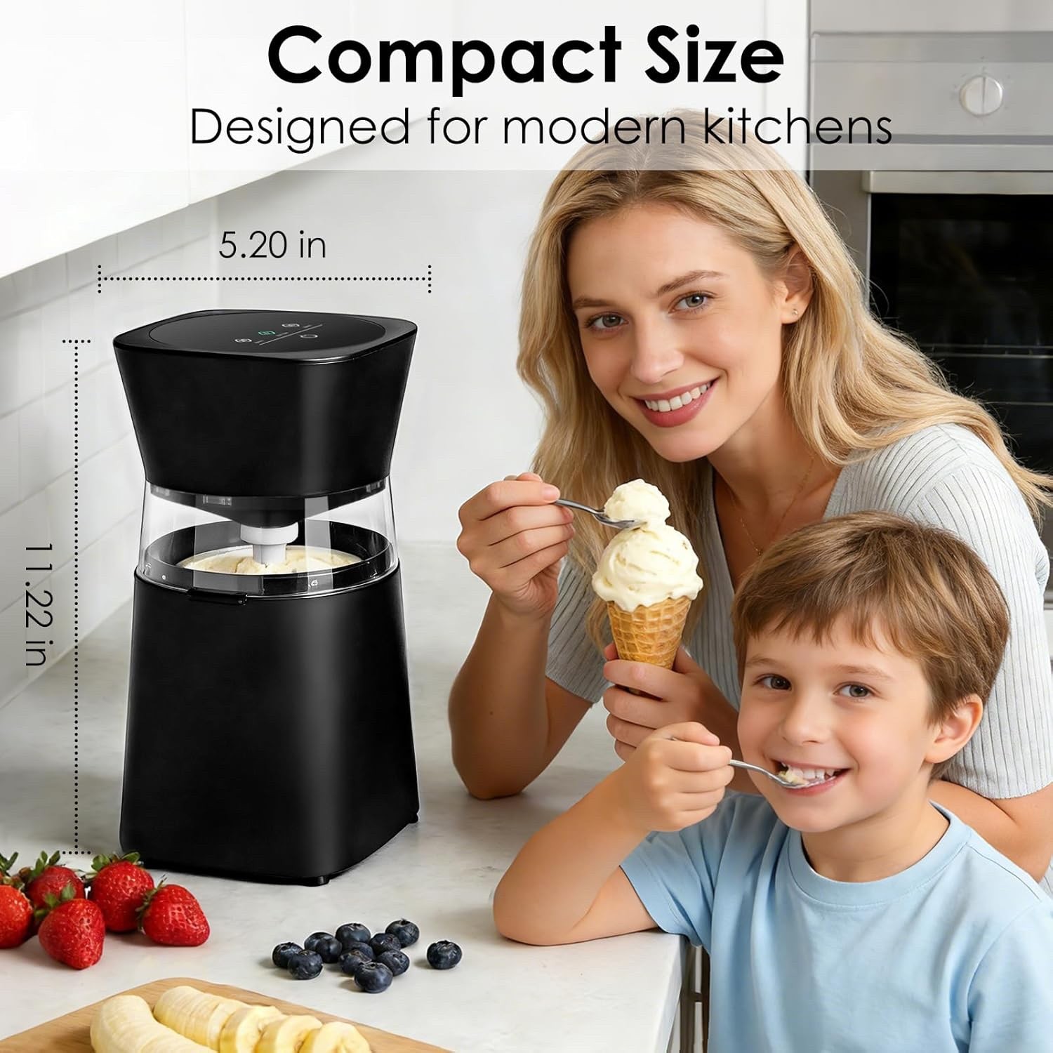 KITOART Ice Cream Maker Machine, Premium Electric Ice Cream Mini Maker Machine