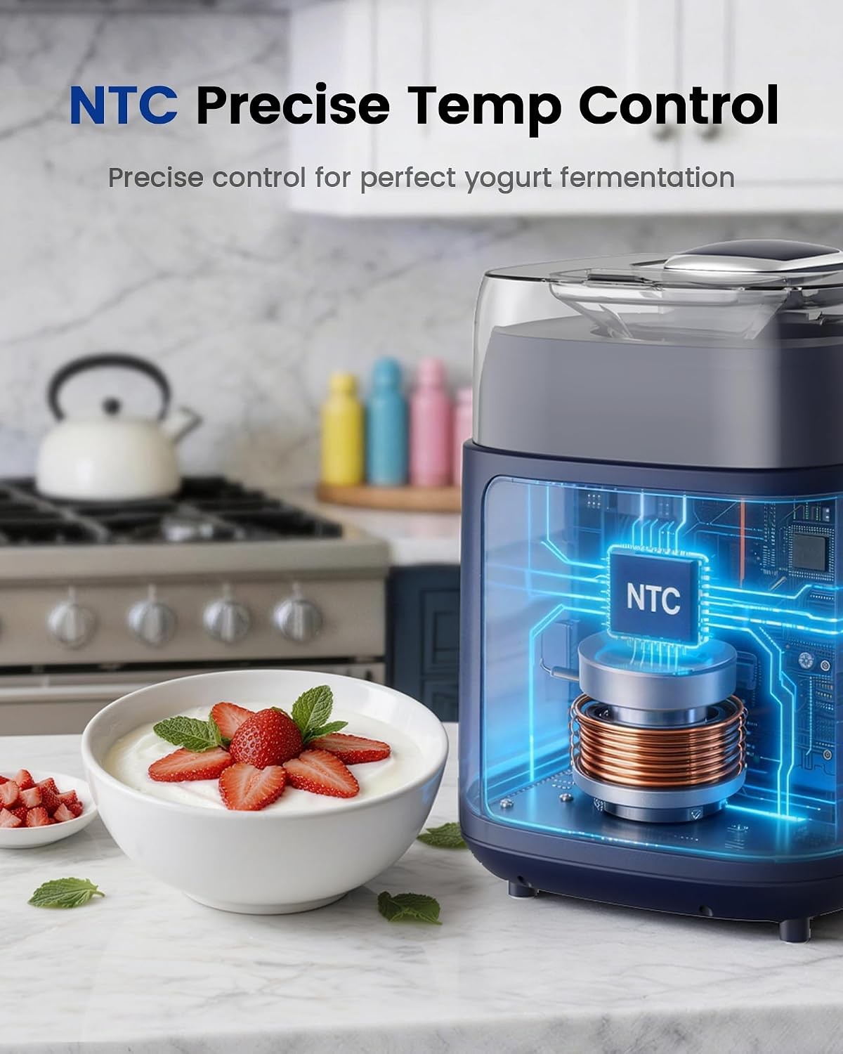 4-in-1 Ice Cream Maker 1.0Qt – No Pre-Freeze, Automatic
