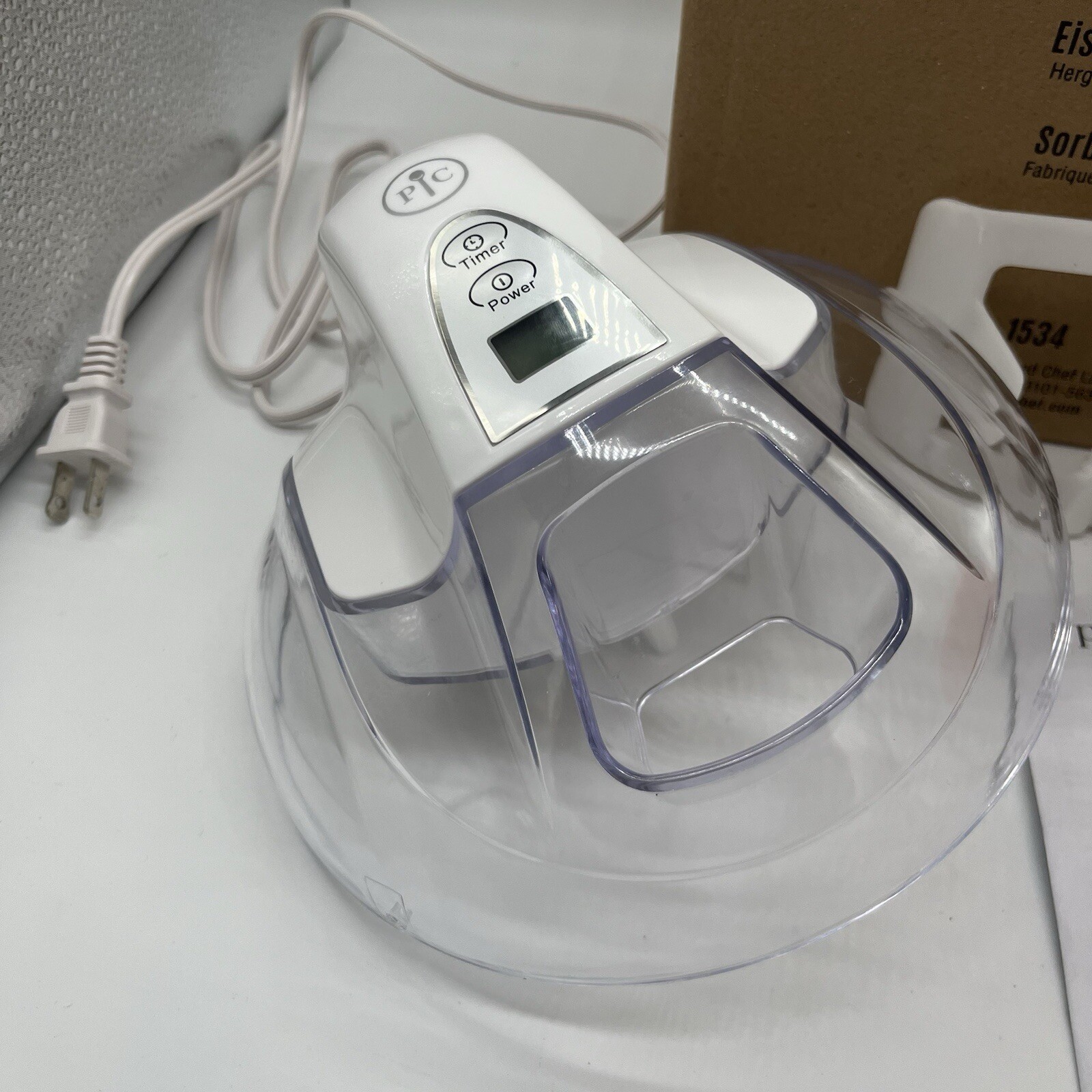 Pampered Chef Electric Ice Cream Maker. Complete Model 1534 Retired Tested EUC