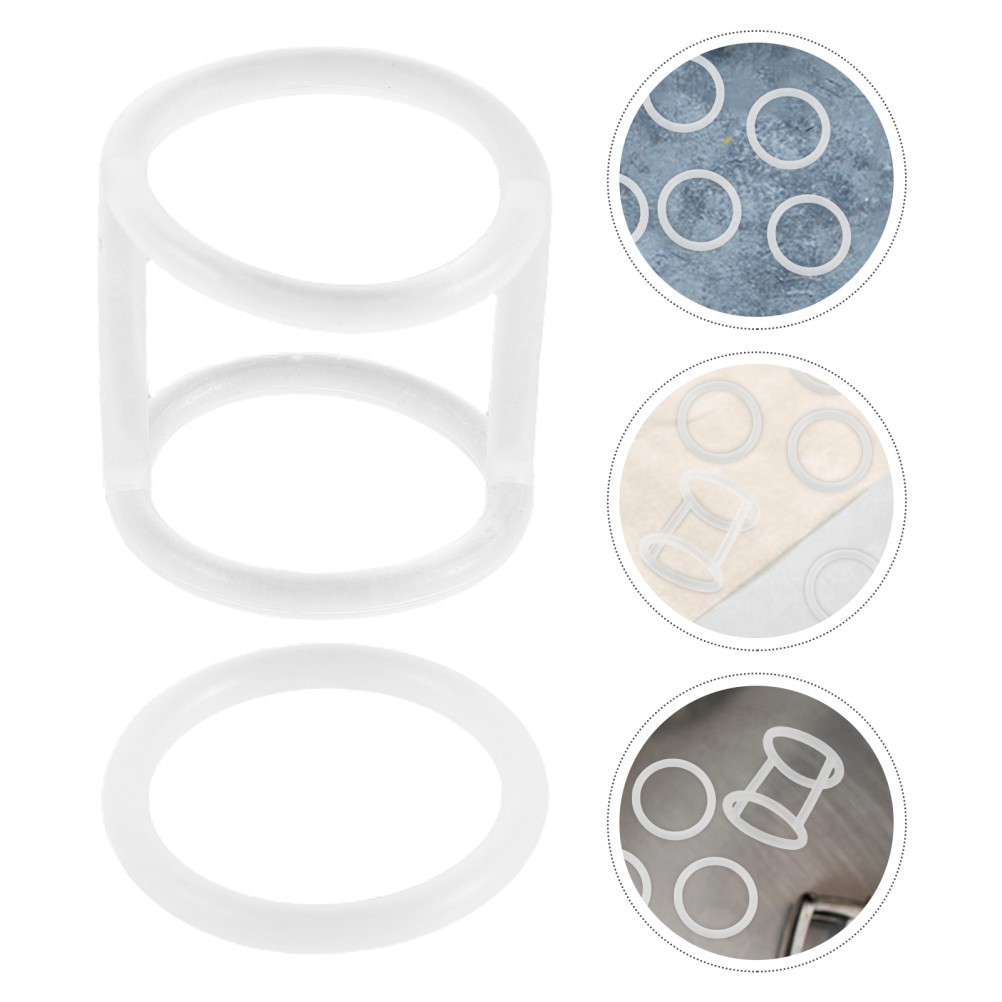 1 Set White Silicone Ice Cream Maker Sealing Ring Kit Leak Proof Replacement