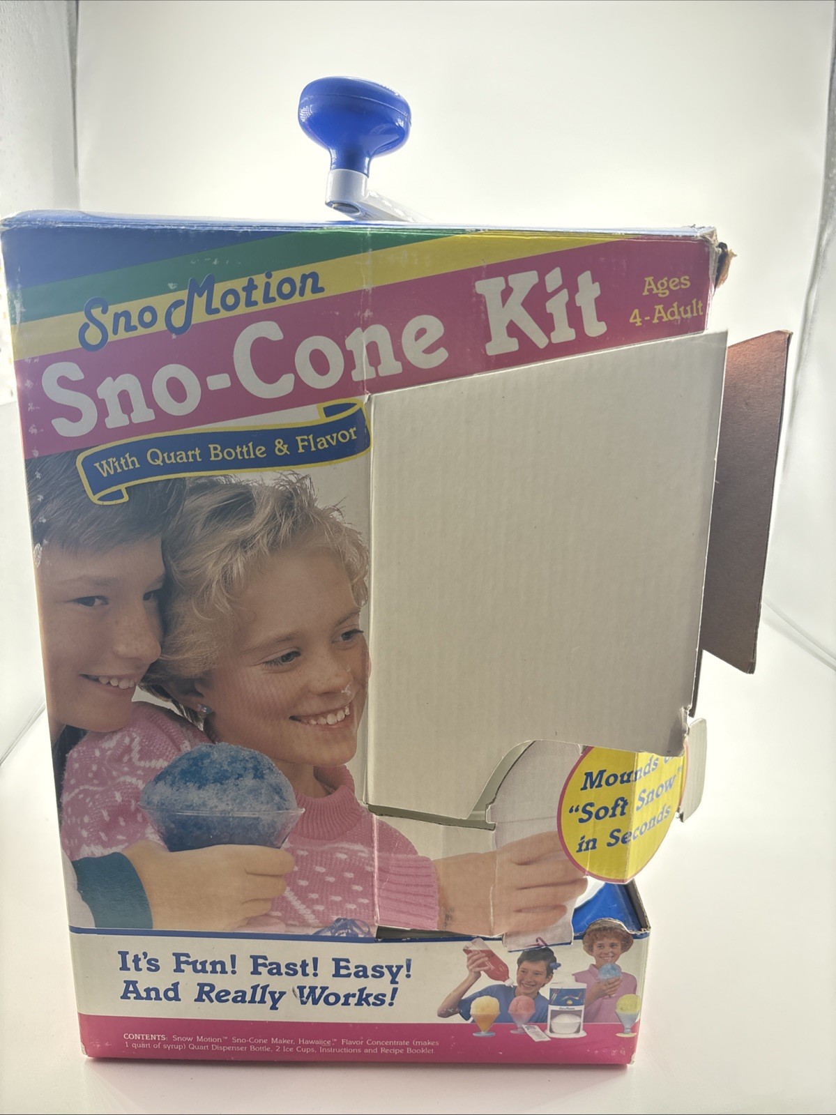 Vintage Sno Motion Sno-Cone Snow Maker Machine 1990 Shaved Ice USA Hawaiice