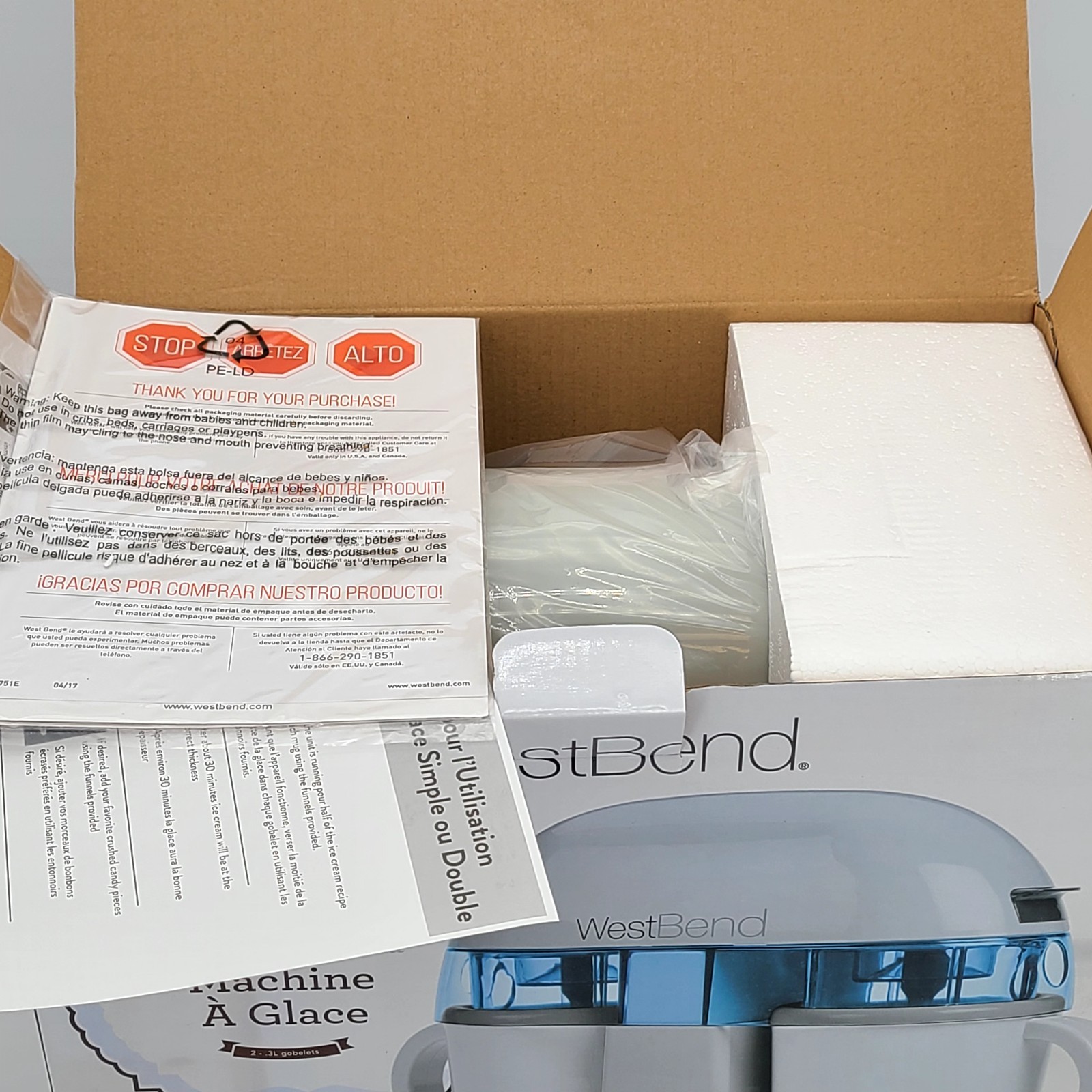 West Bend Dual Single-Serve Ice Cream Machine ~ Ready In 30 Minutes ~ NEW IN BOX