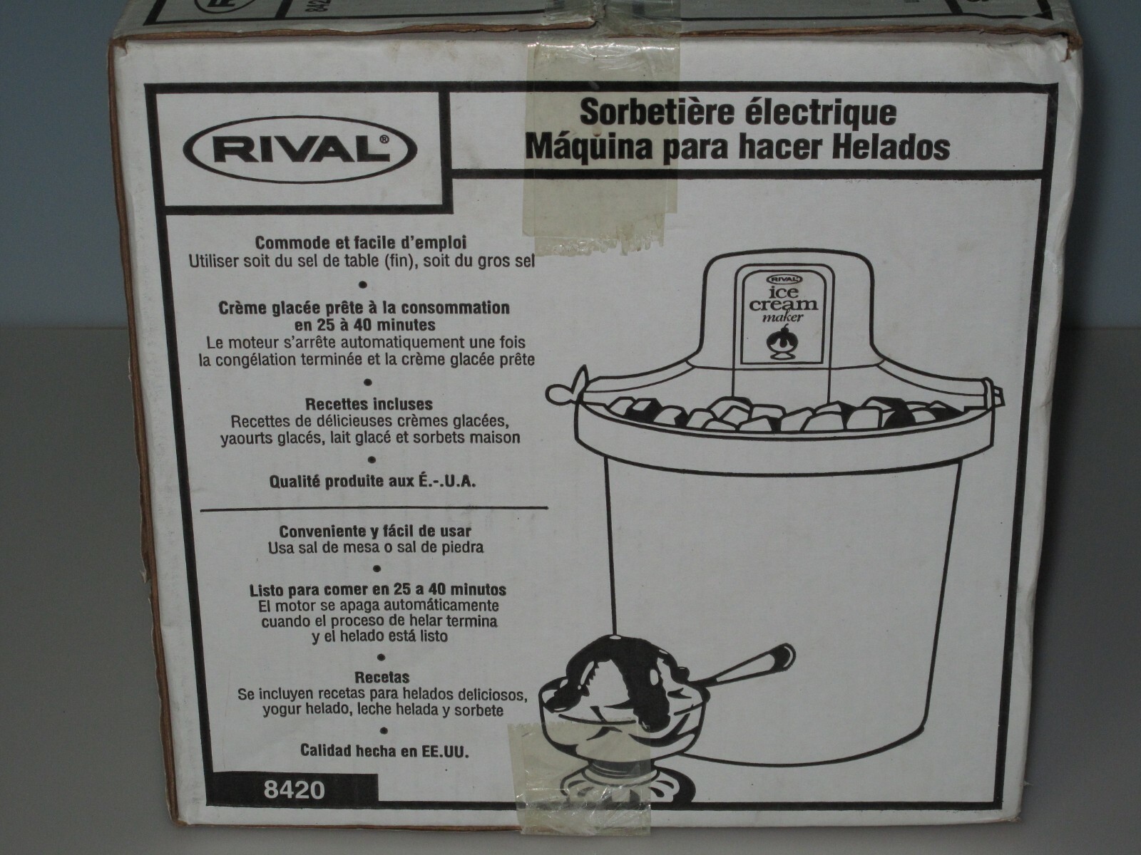 Rival Model 8420 4 Quart Electric Ice Cream Maker – Brand New