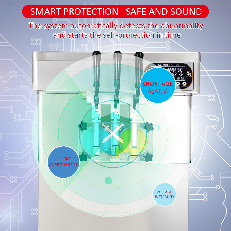 lice Commercial ETL 3 flavors floor style soft ice cream machine,yogurt maker
