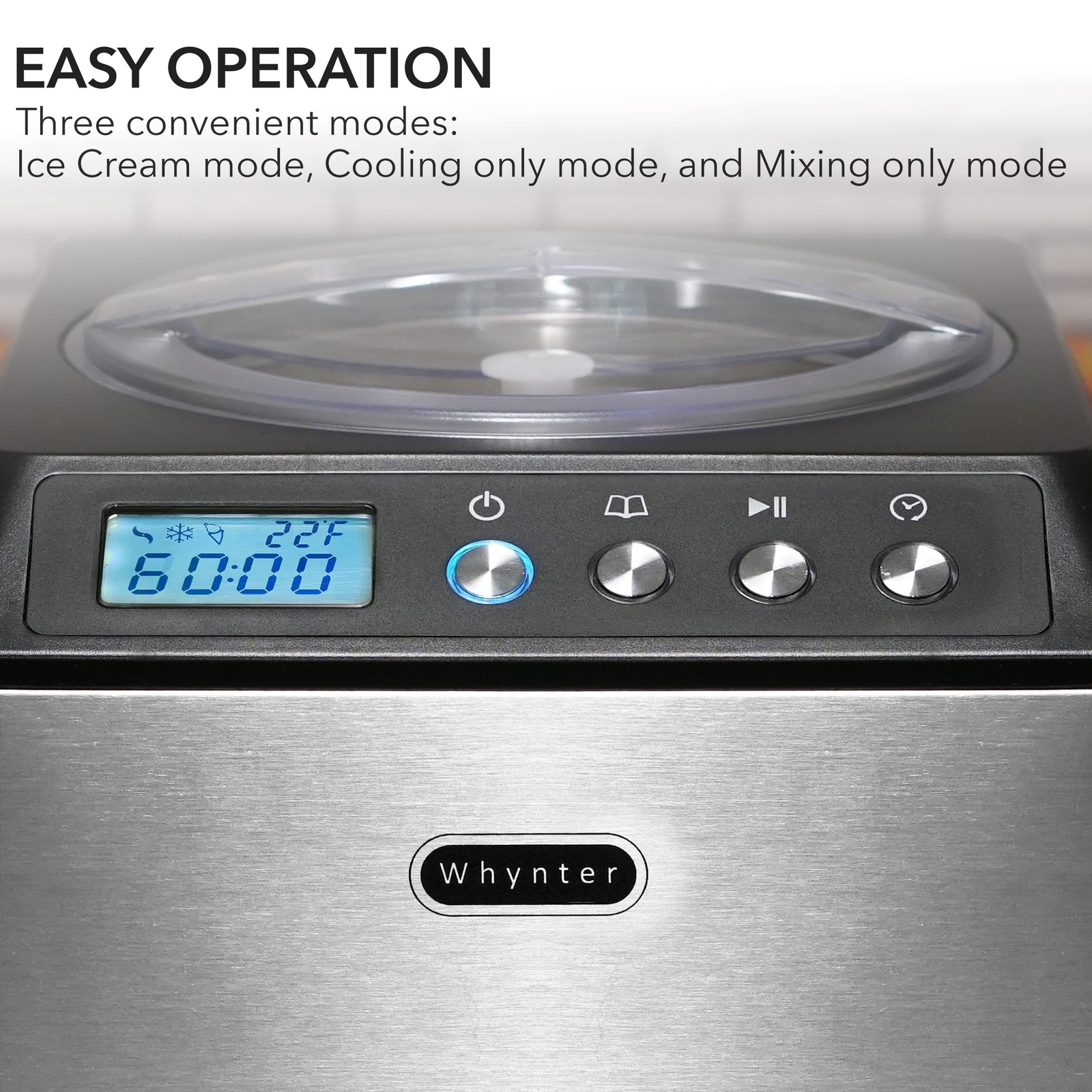 Whynter ICM-201SB 2.1 Quart Capacity Upright Automatic Compressor Ice Cream M…