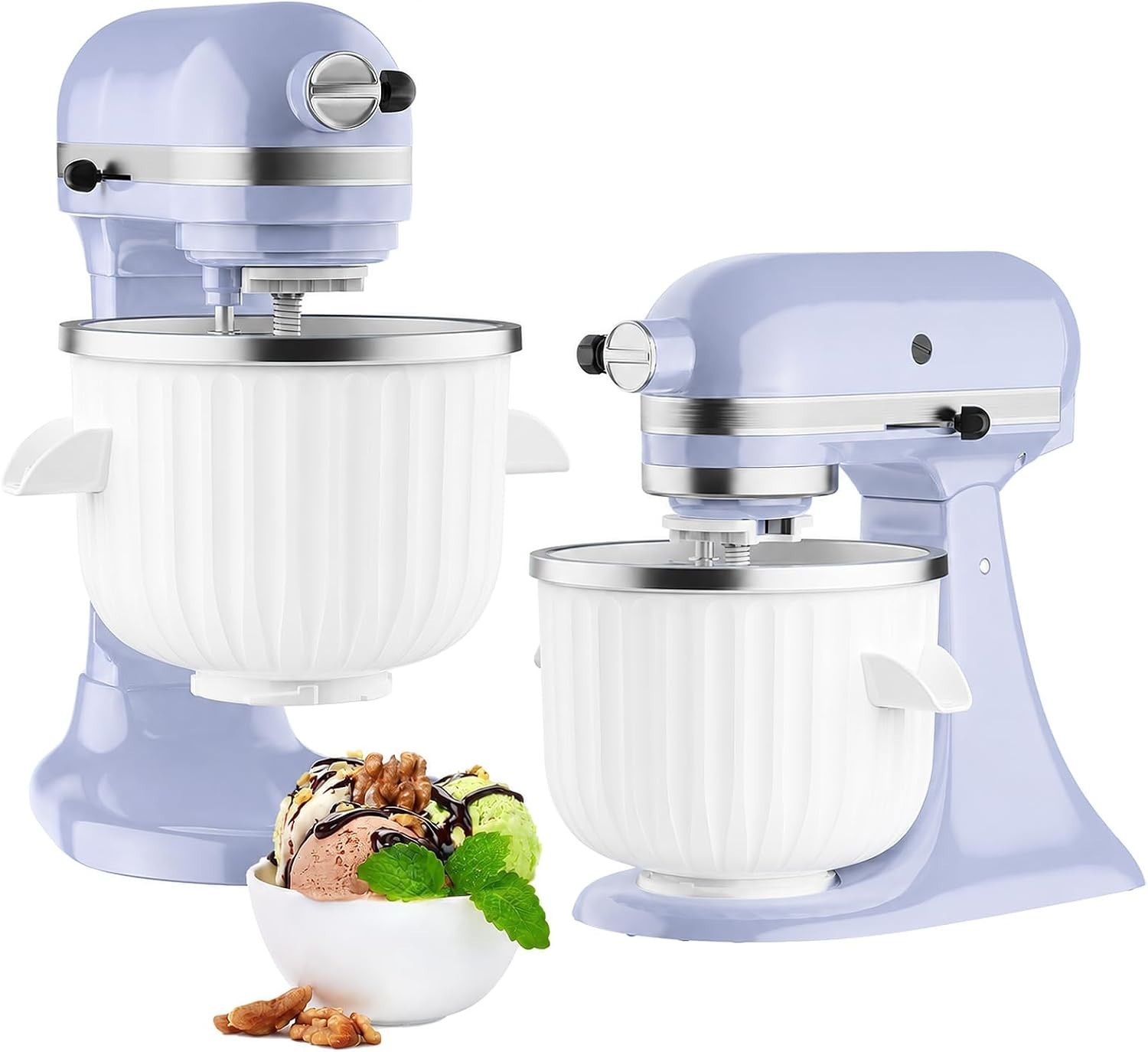 GVODE Ice Cream Maker Attachment for KitchenAid Mixer 2 Qt Bowl Gelato Kit