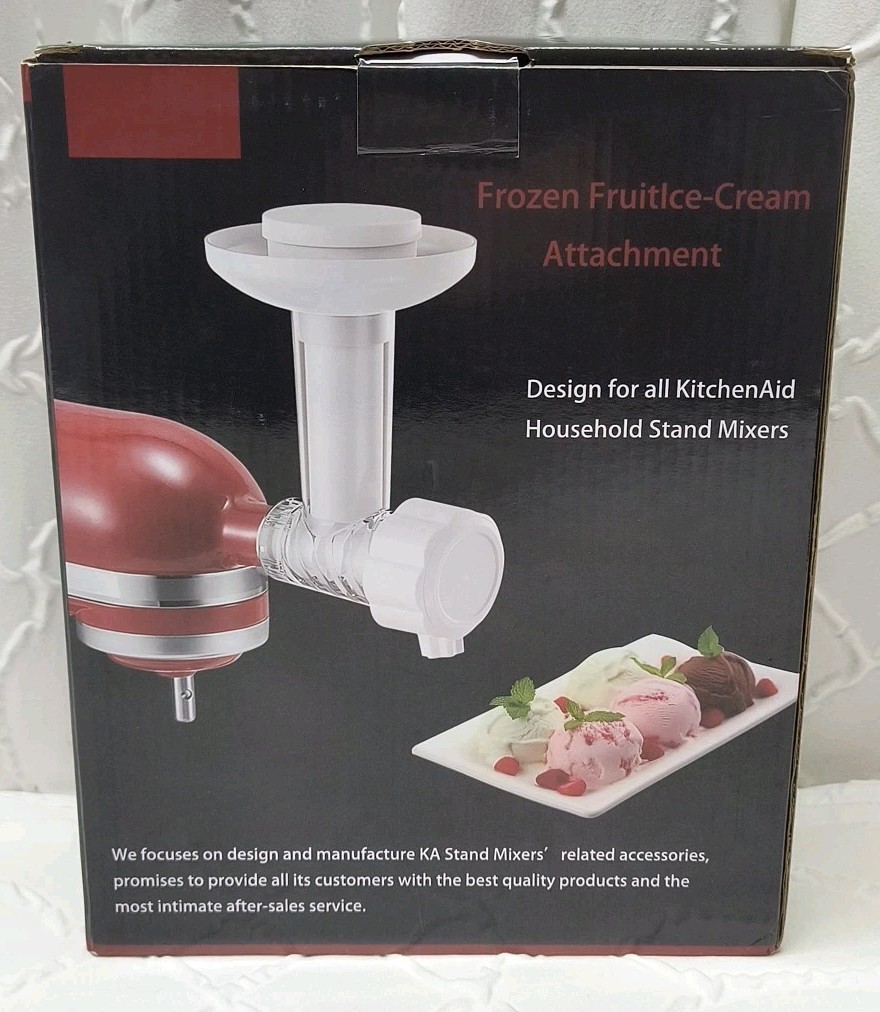 Natural Ice Cream Maker Attachment for Kitchen Aid Stand Mixer, Frozen Dessert