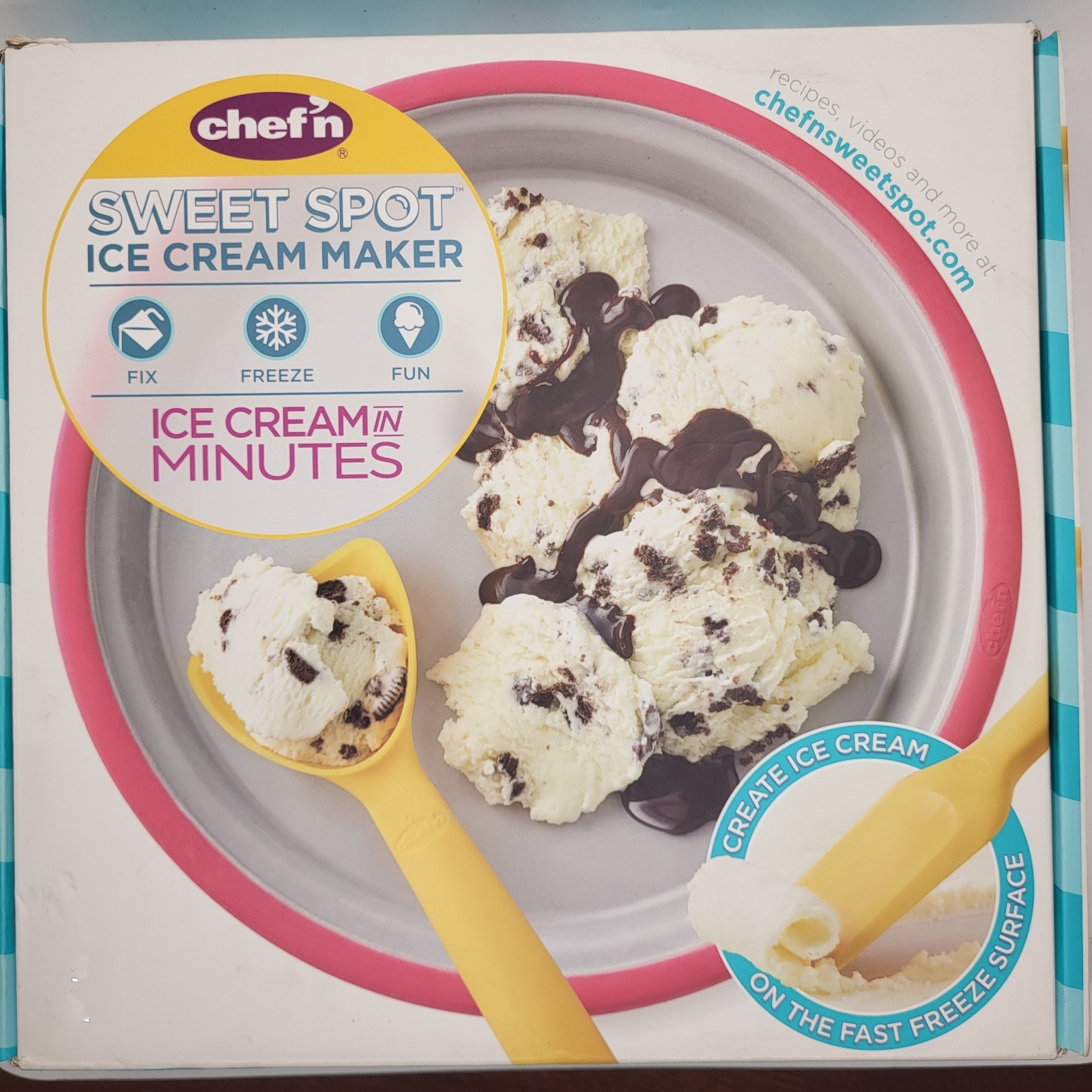 NIB Chef’n Sweet Spot Ice Cream Maker – Ice Cream In Minutes – Retail $49.99 New