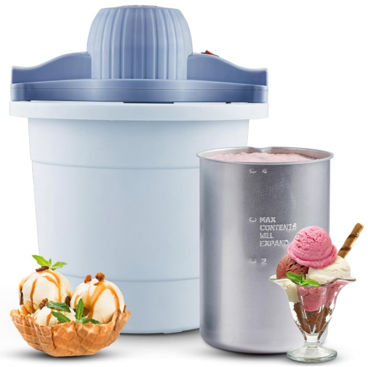 Máquina Eléctrica para Helado 4Qt Gelato Sorbete Yogur Helado con Motor 50W