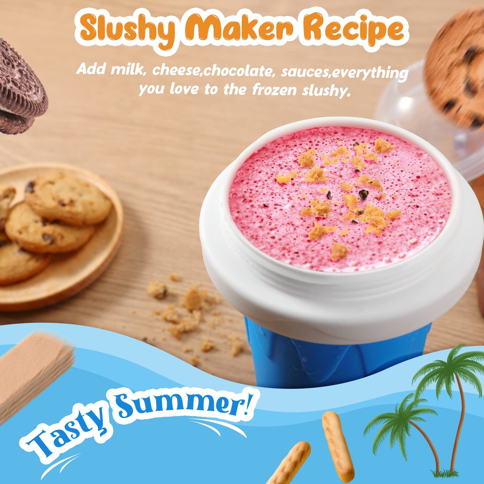 Slushie Maker Cup Ice Cream Gadgets Gifts Boys Girls Teens Students