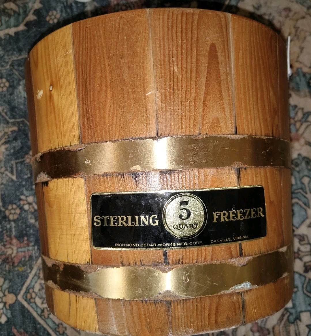 COOL WOOD BASE FOR VTG RCW 165A Sterling 5 QT Ice Cream Maker Freezer Machine
