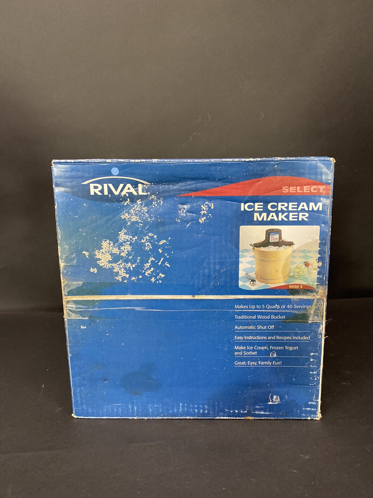 Rival Ice Cream Maker Select 8550 X 5 QT 40 Servings Machine Wood Bucket LG