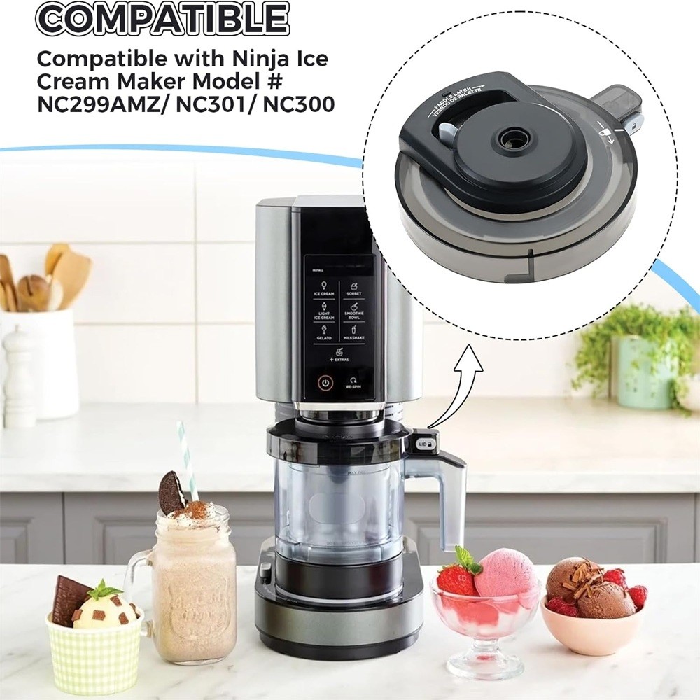 NC301 Outer Bowl Lid Compatible with Ninja Ice Cream Maker NC301 CN301CO CN305A