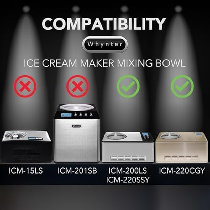 Ice Cream Maker Machine Automatic 2.1 Qt. with Built-In Compressor, LCD Digital