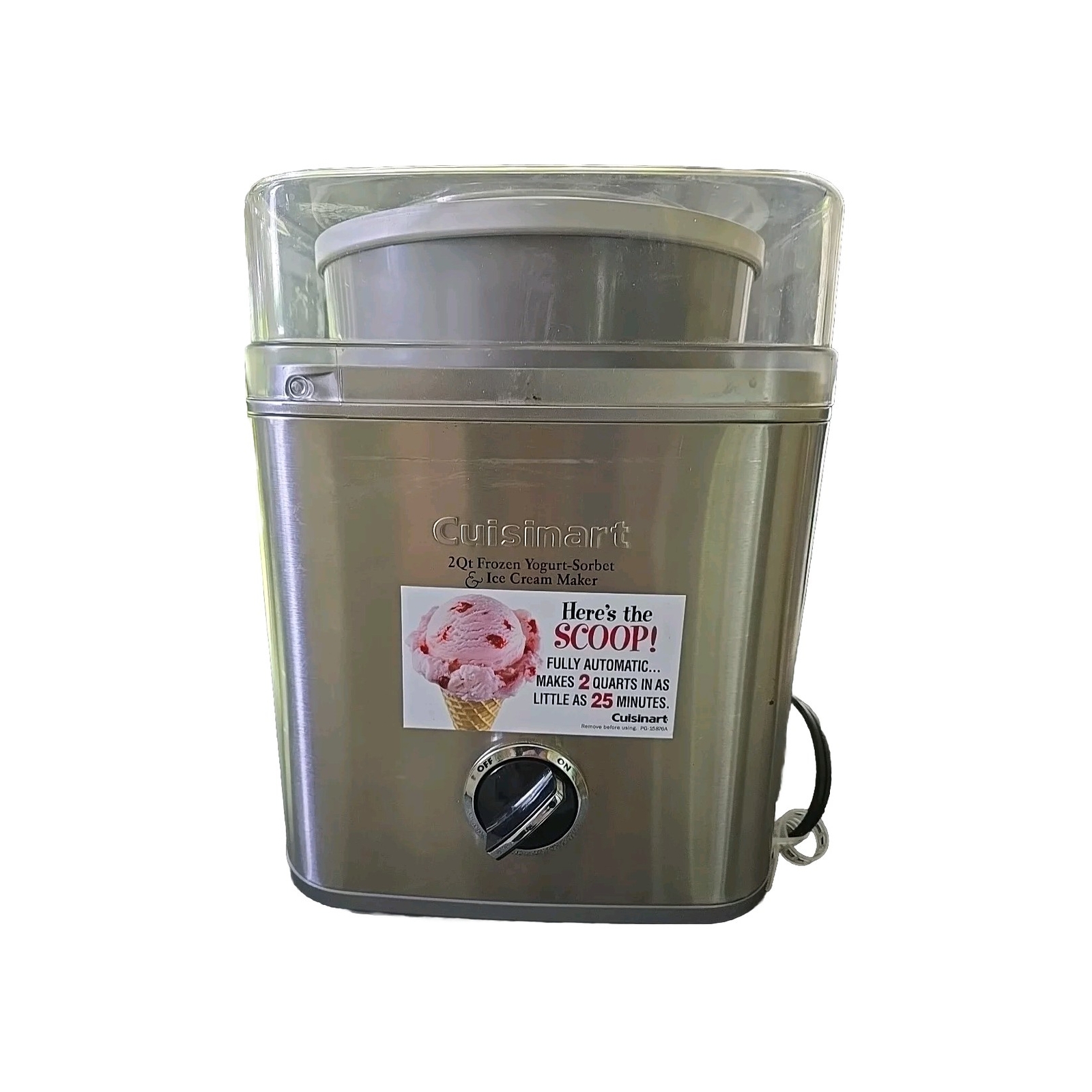 Cuisinart ICE-30Bc Ice Cream Maker, 2 QT. Of Home Made Icecream In 25 Minutes .