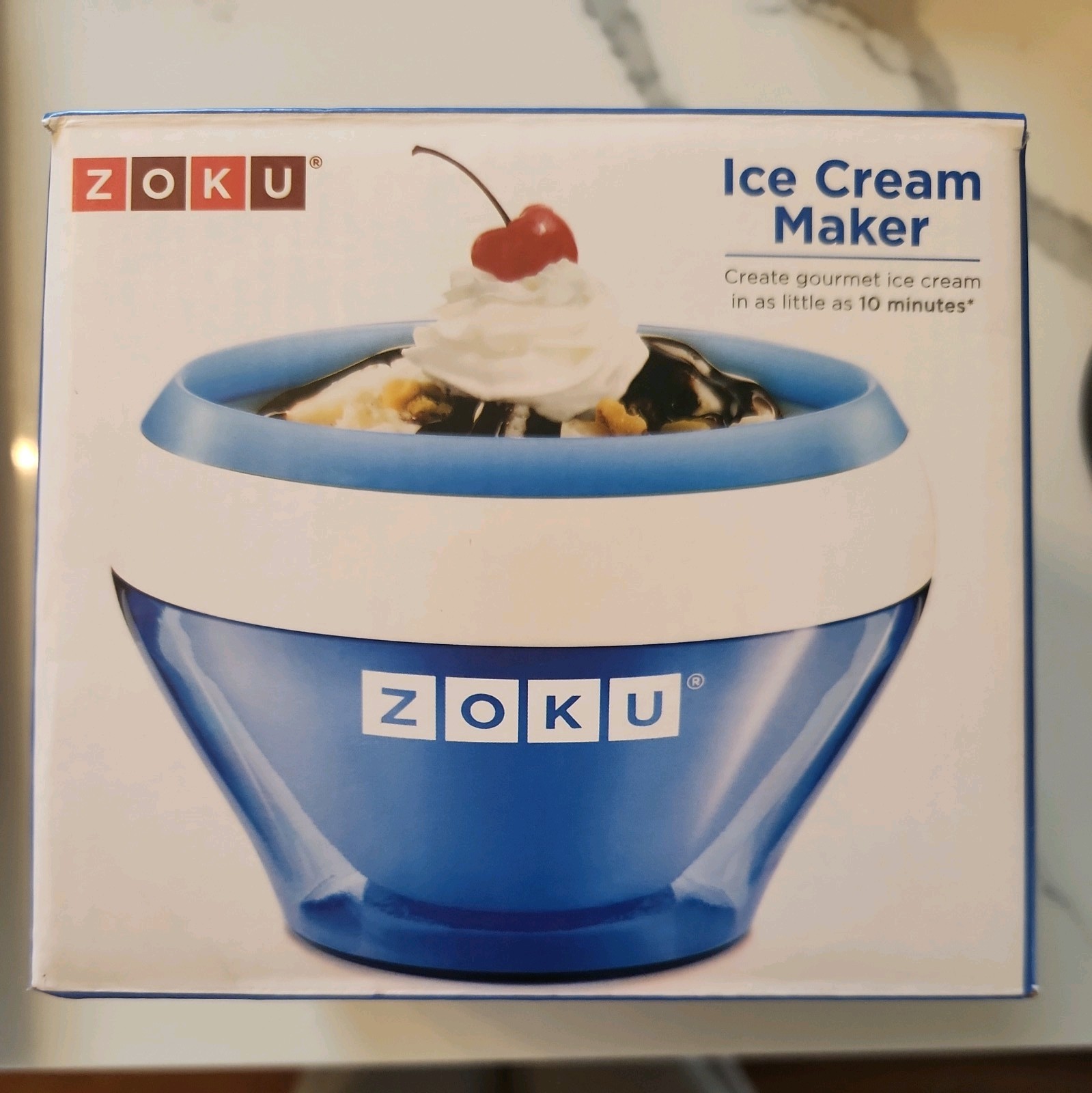 ZOKU Ice Cream Maker Compact Make and Serve Bowl with Stainless Steel Freezer