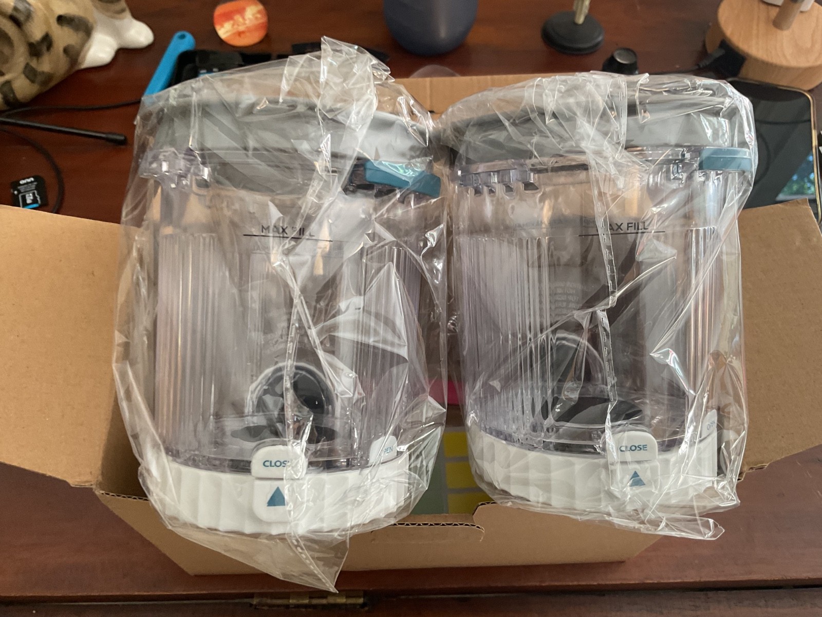 2 Pack Pint Containers Replacement for Ninja Swirl Ice Cream & Soft Serve open