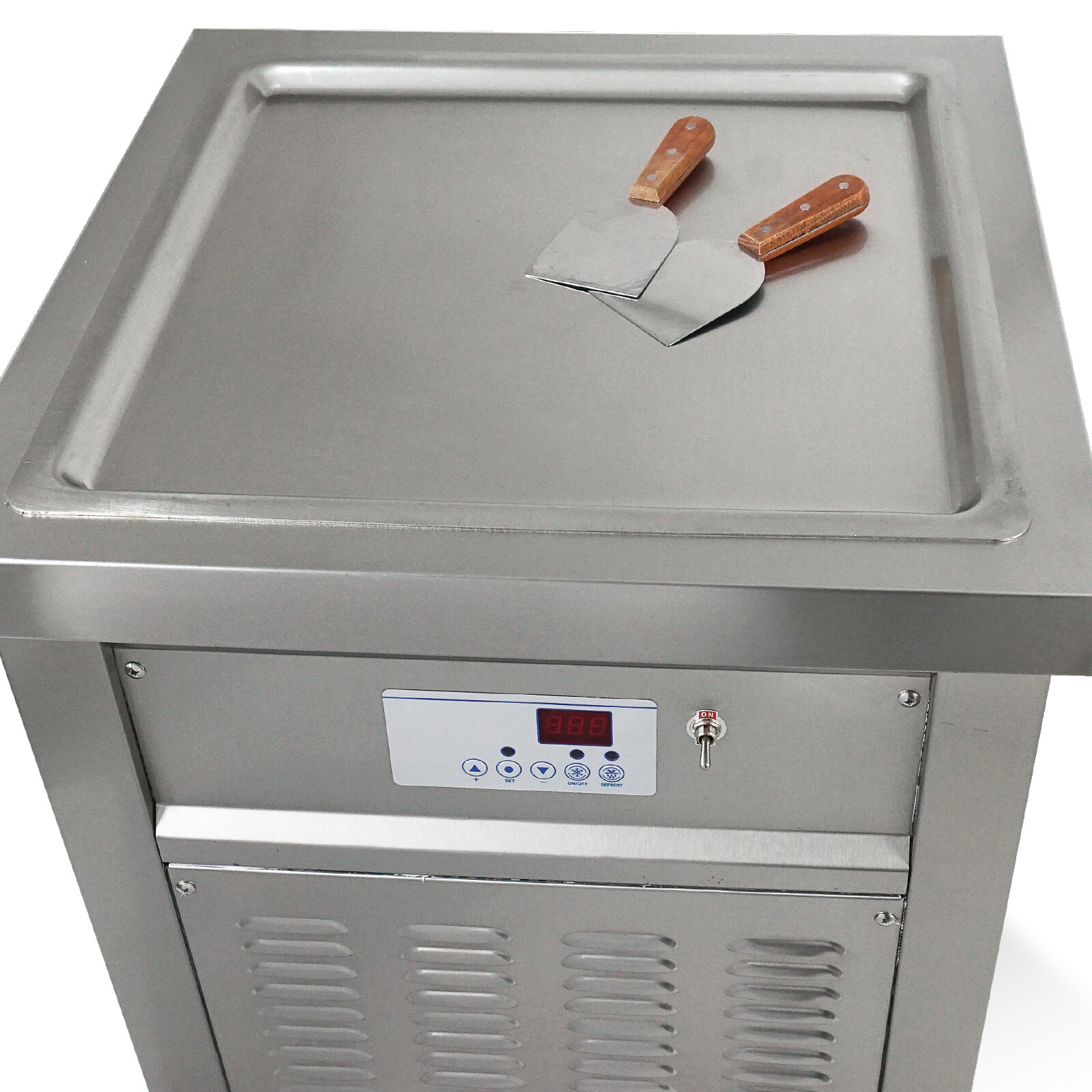 Kolice Commercial ETL 21″X21” Single Square Pan Fry ice Cream roll Machine