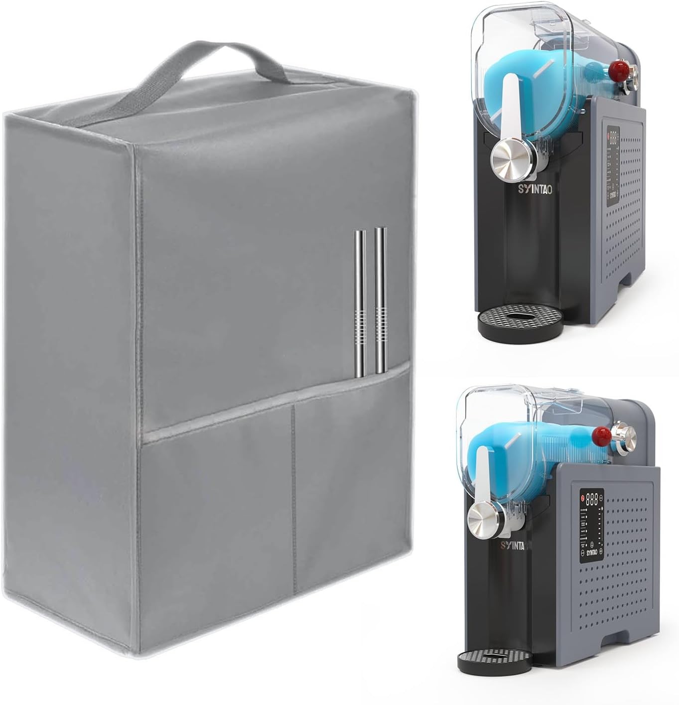 2-in-1 Slushie & Soft Serve Ice Cream Maker No-Ice-Needed Frozen Drink Machine