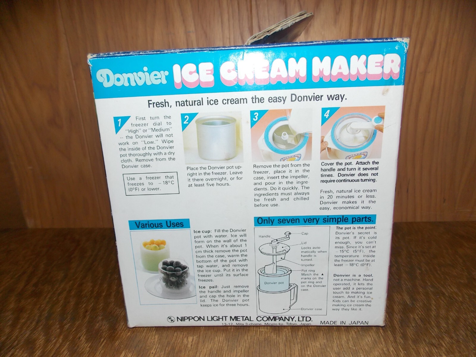 Donvier Ice Cream Maker 1-Pint SAFE! FAST! EASY! VERY CLEAN 8/24