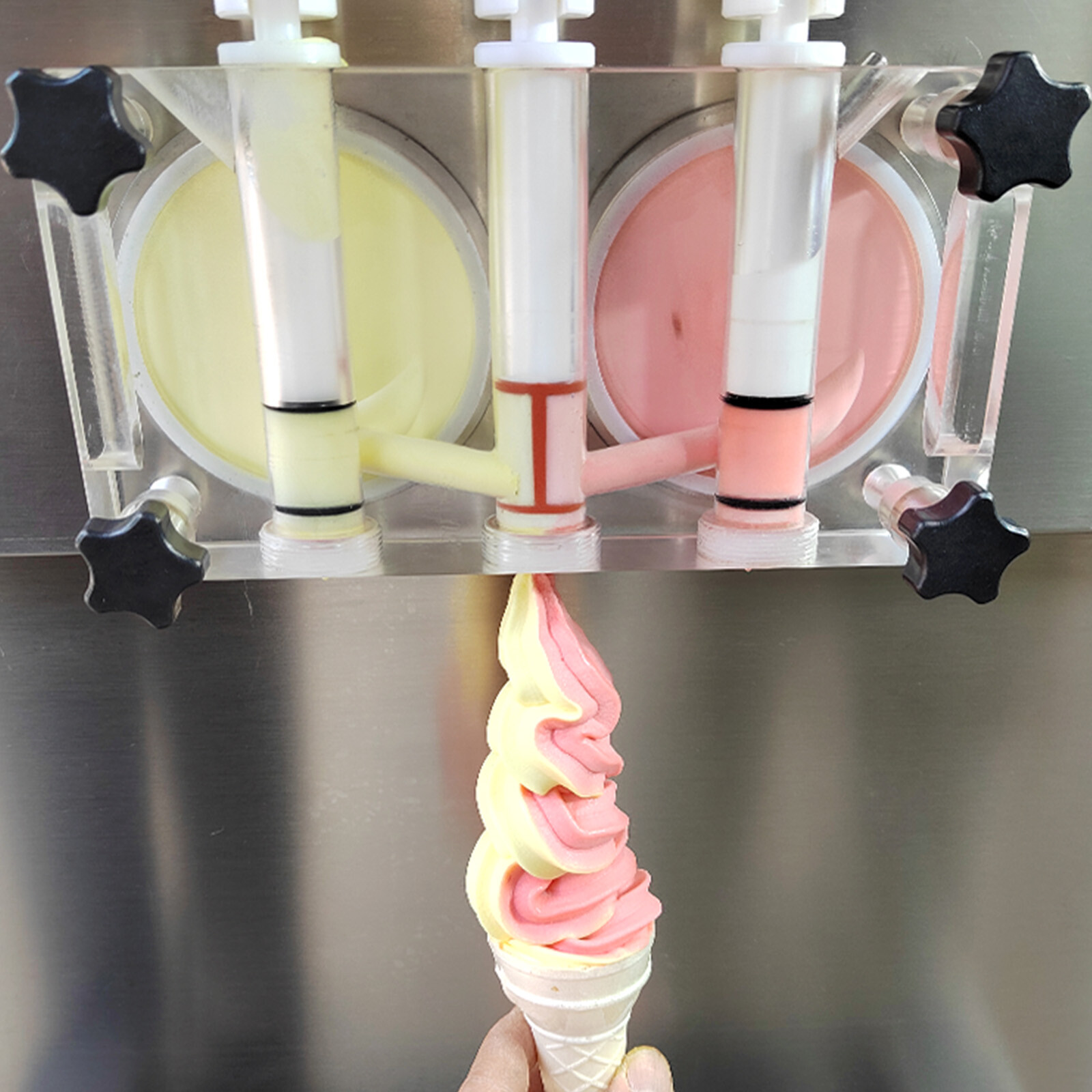 Kolice Desktop 2+1 mixed soft serve ice cream machine, gelato ice cream maker