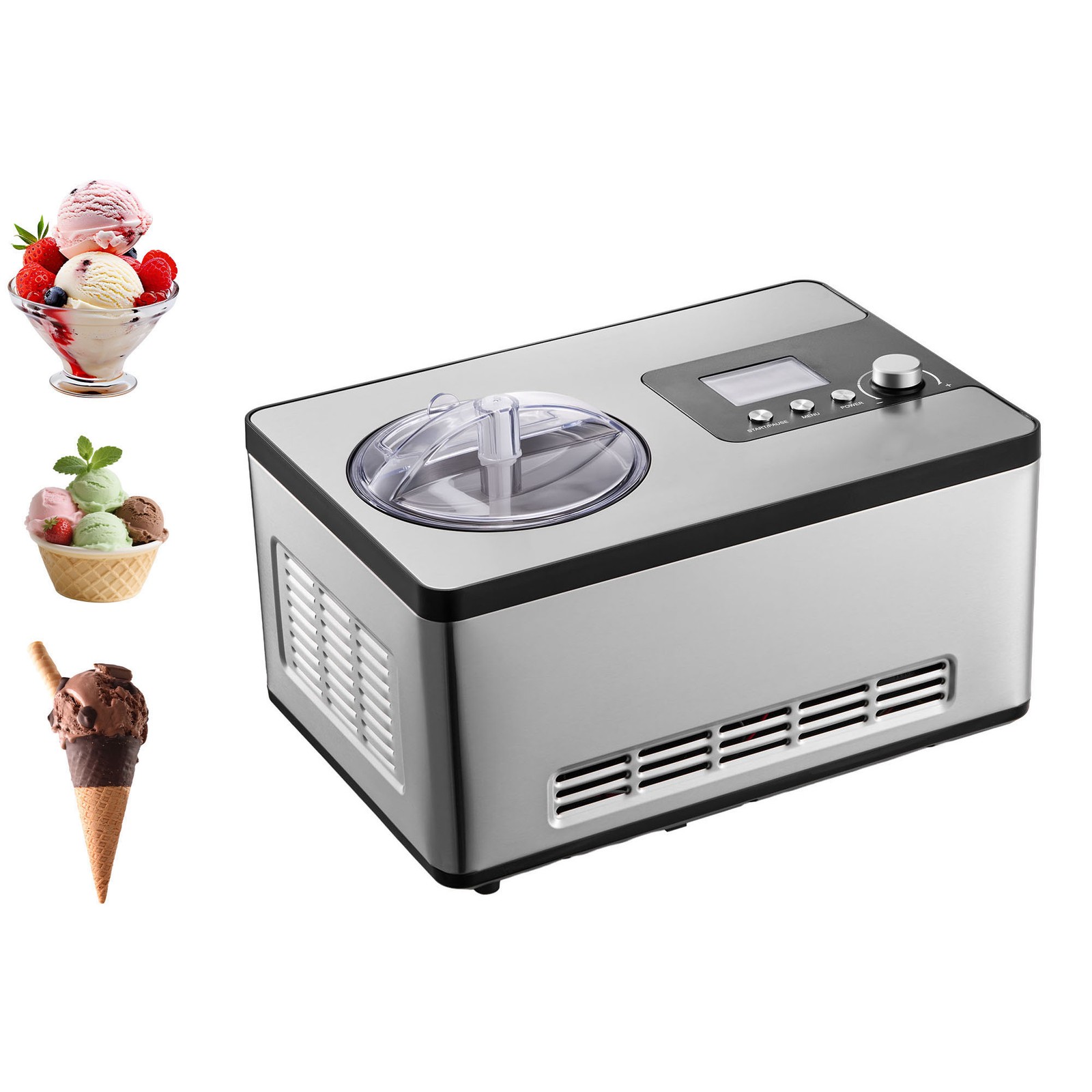 Uimoso 2 Quart Automatic Ice Cream Maker Electric Yogurt and Gelato Machine