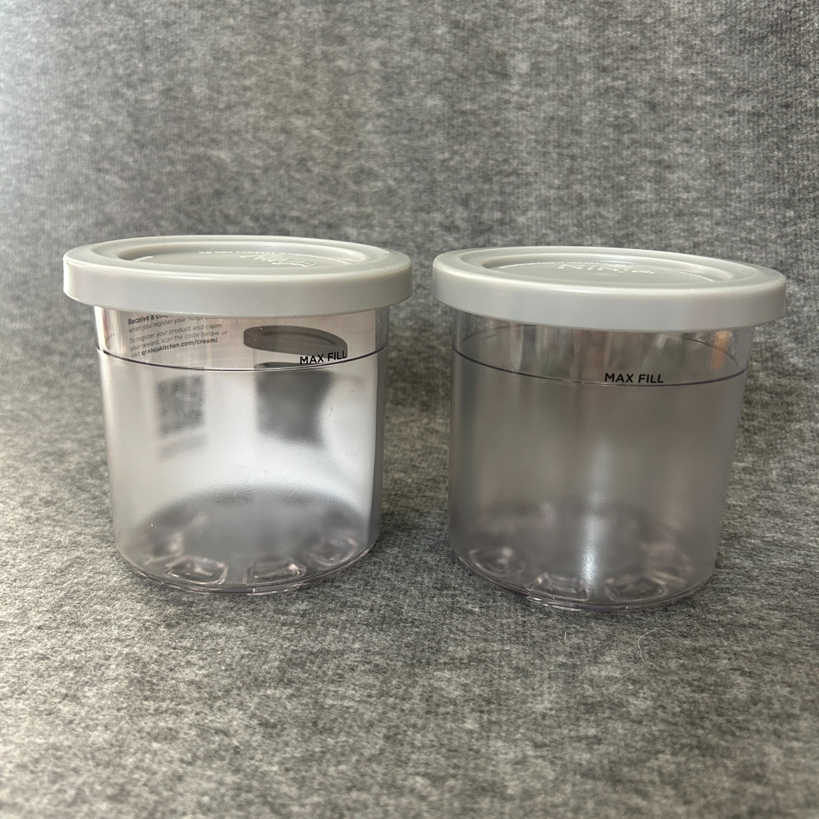 Ninja CREAMi Original Pint Replacement Containers Ice Cream Genuine 16oz LOT 2