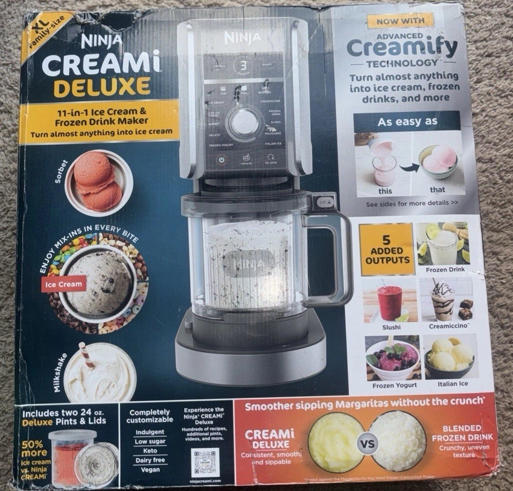 Ninja CREAMi Deluxe 11-in-1 Ice Cream and Frozen Treat Maker – Silver