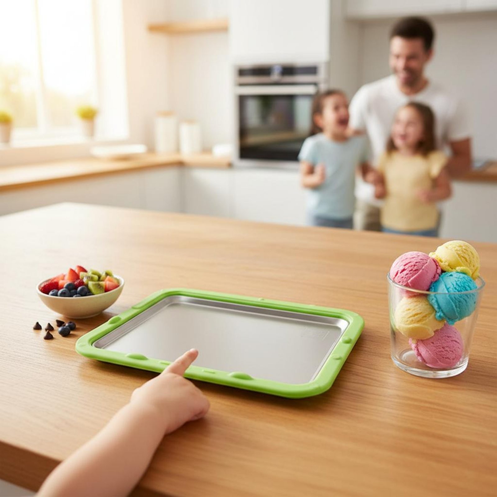 Rolled Ice Cream Appliance DIY Fun Fried Yogurt Pan Food Grade for Families