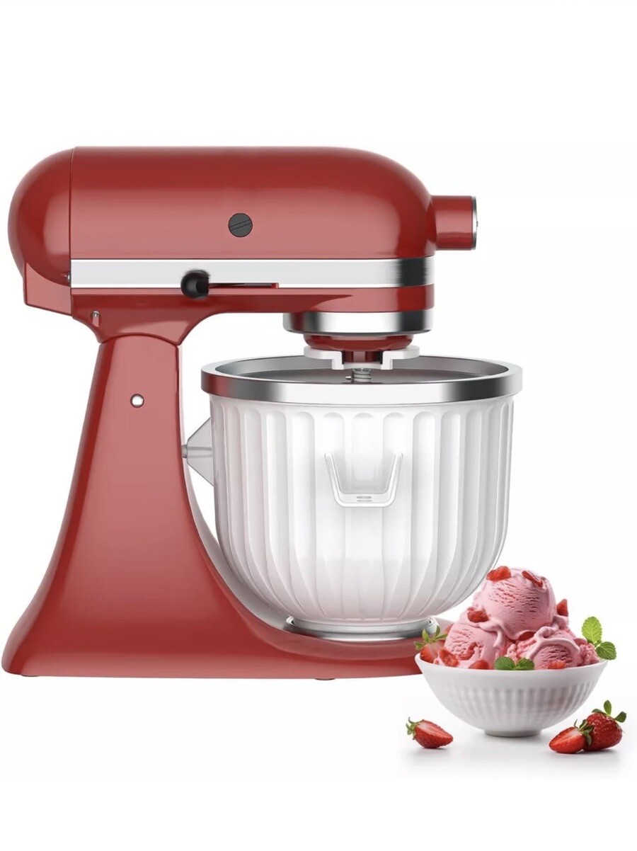 Ice cream maker attachment KitchenAid stand mixer, white KAICA fits All