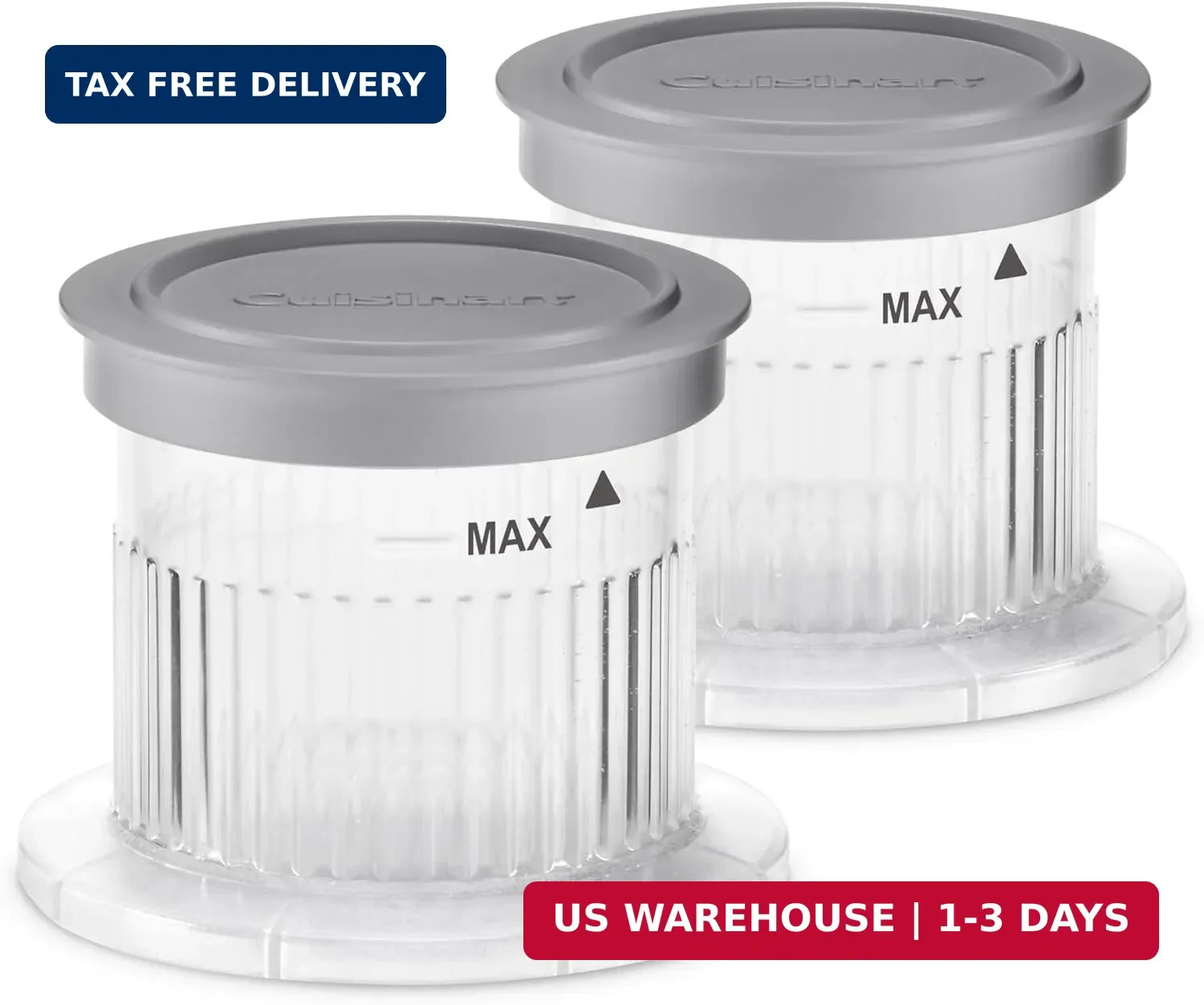 FastFreeze Ice Cream Maker Dessert Cups 2-Pack – 0.5-Pint Freezer Cups with Lids