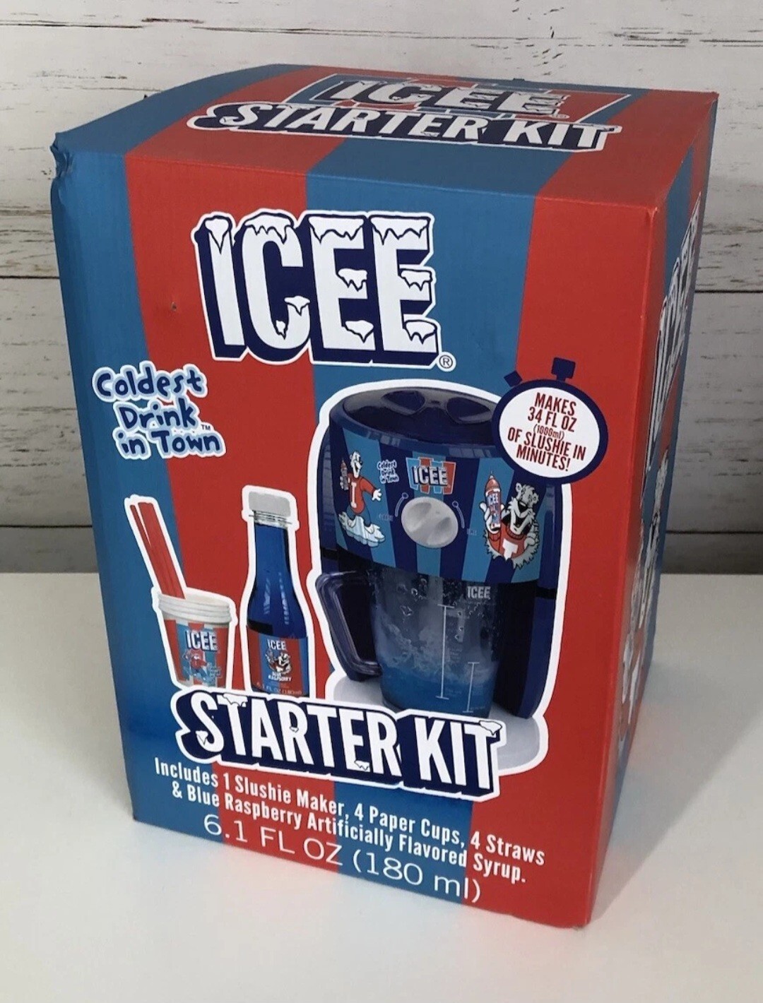 Icee Slushie Maker Machine Starter Kit Home Countertop Fizz Creations NEW in Box