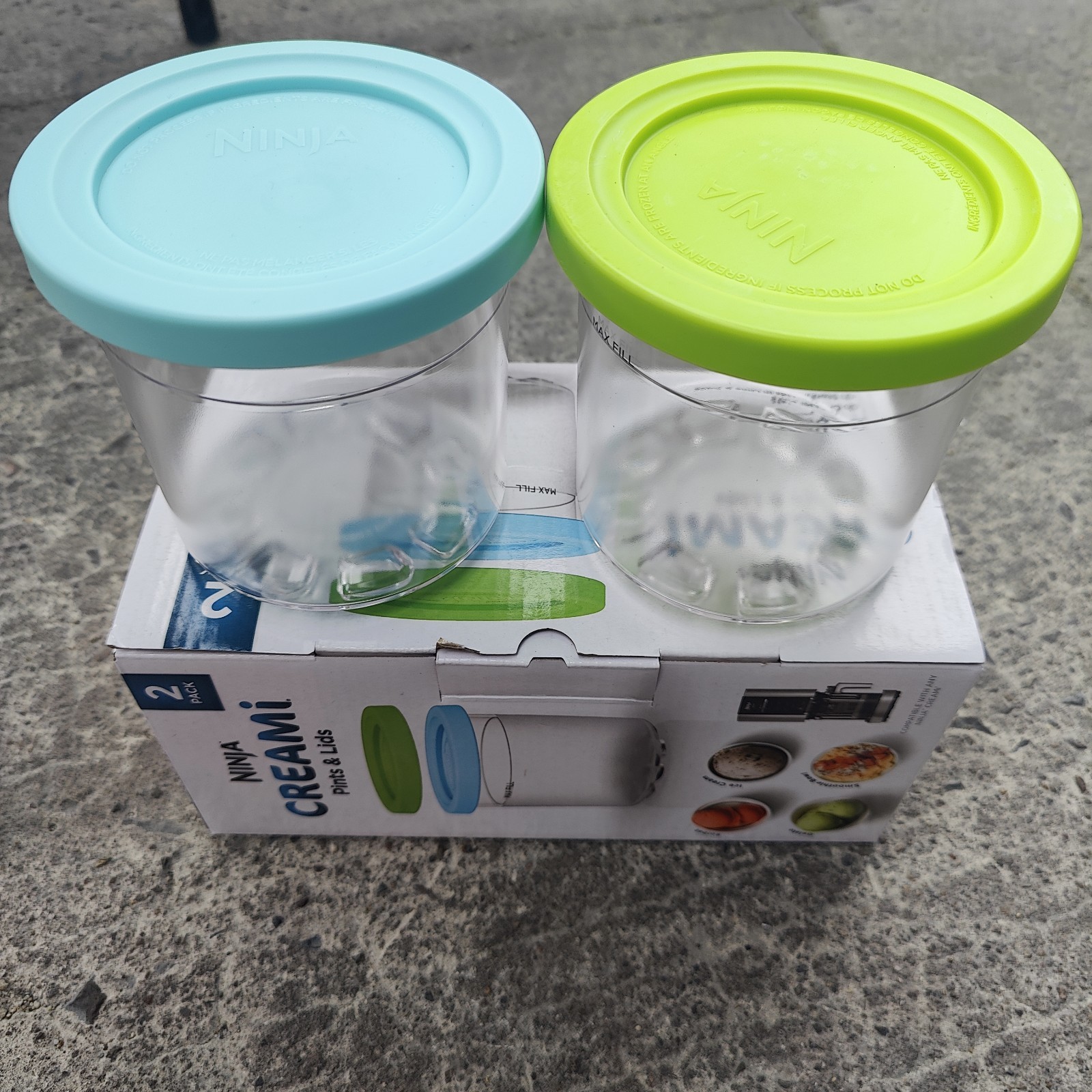 Ninja Creami Pints and Lids- 2 Pack Ninja Creami Containers New In Box