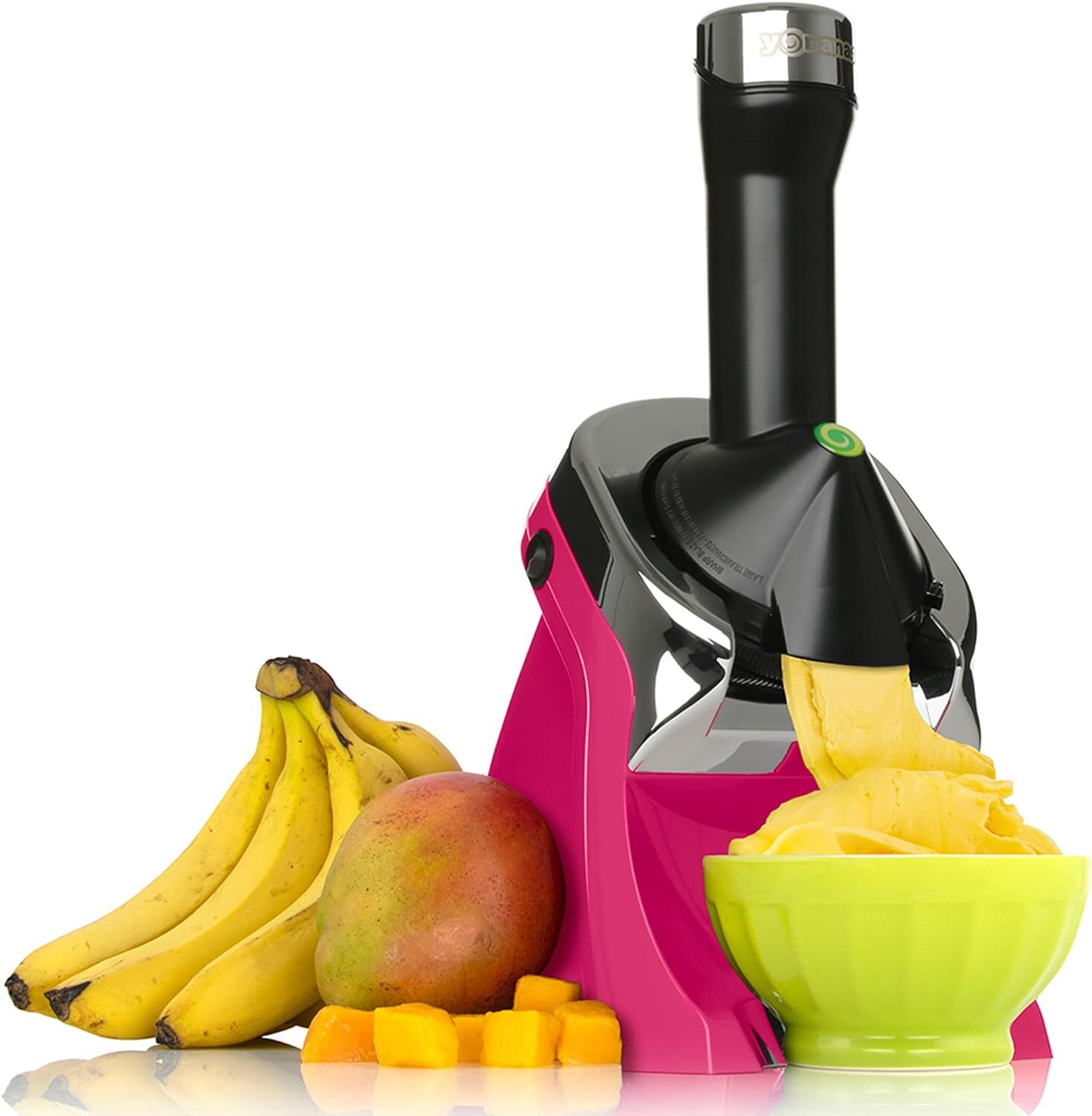 Yonanas 988TL Keto, Vegan, Dairy-Free Frozen Fruit Soft Serve Maker, 200 W, Pink