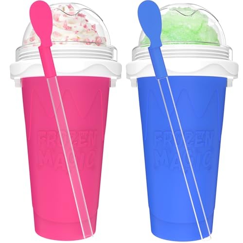 2PCS Slushie Maker Cup – DIY Magic Slushy Maker Squeeze Cup, Smoothie Squeeze