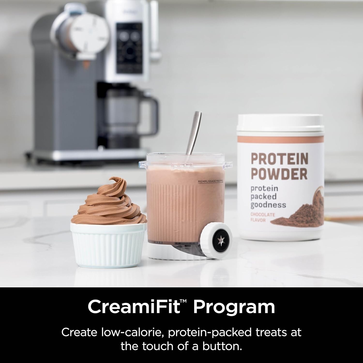 Ninja Swirl by CREAMi Soft Serve & Ice Cream Machine Sorbet Milkshake Low Cal