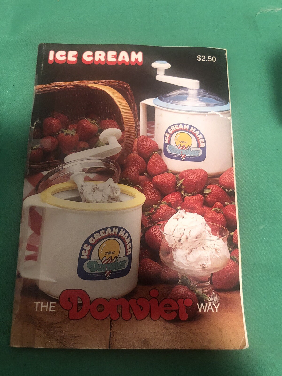 Vintage Donvier Chillfast Ice Cream Maker Yellow With Manual