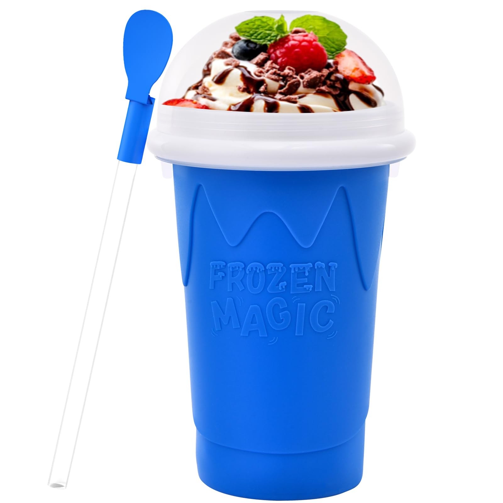500ML Slushie Maker Cup – DIY Magic Slushy Maker Squeeze Cups, Portable Smoot…