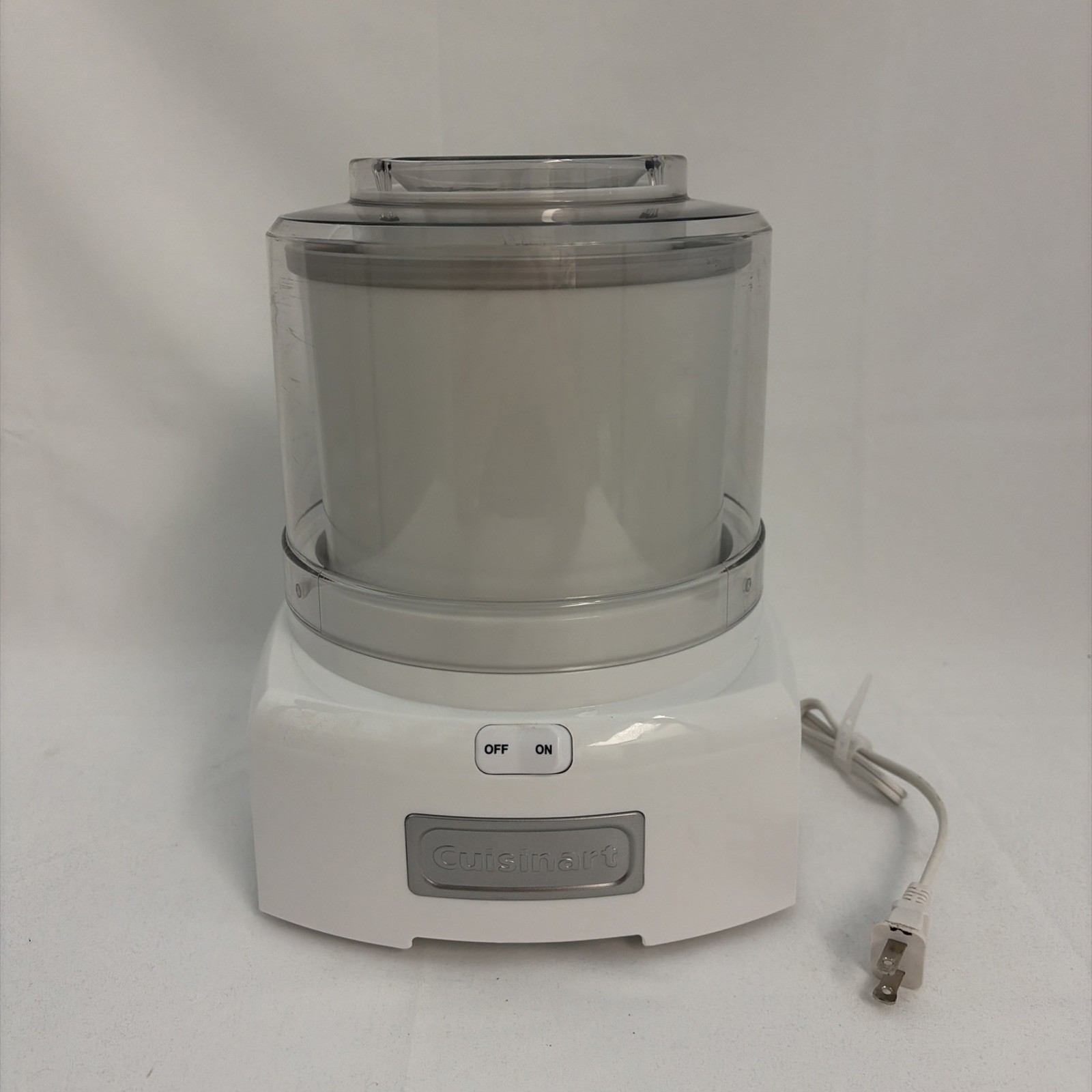 Cuisinart Frozen Yogert Ice Cream Maker Model #ICE21 in White Tested