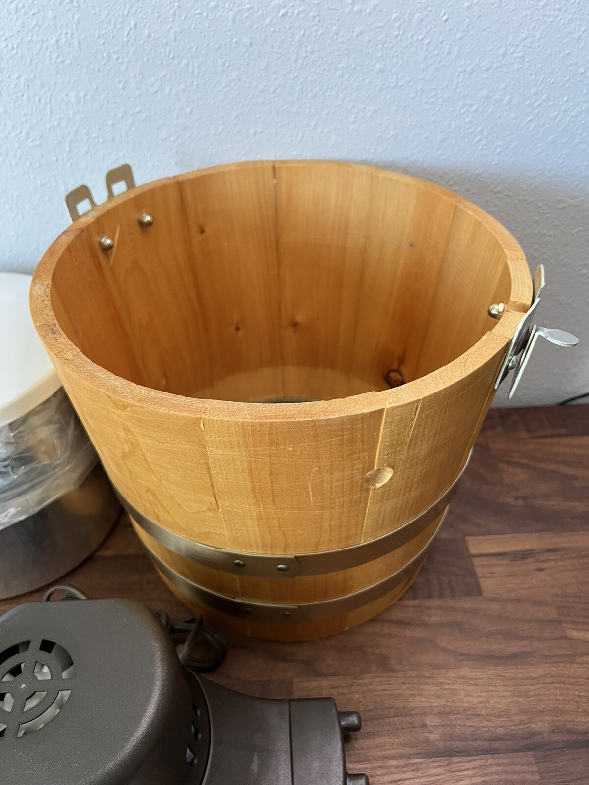 Vtg Rival Wooden Electric Ice Cream Maker Model 8550X Made In USA Tested Working
