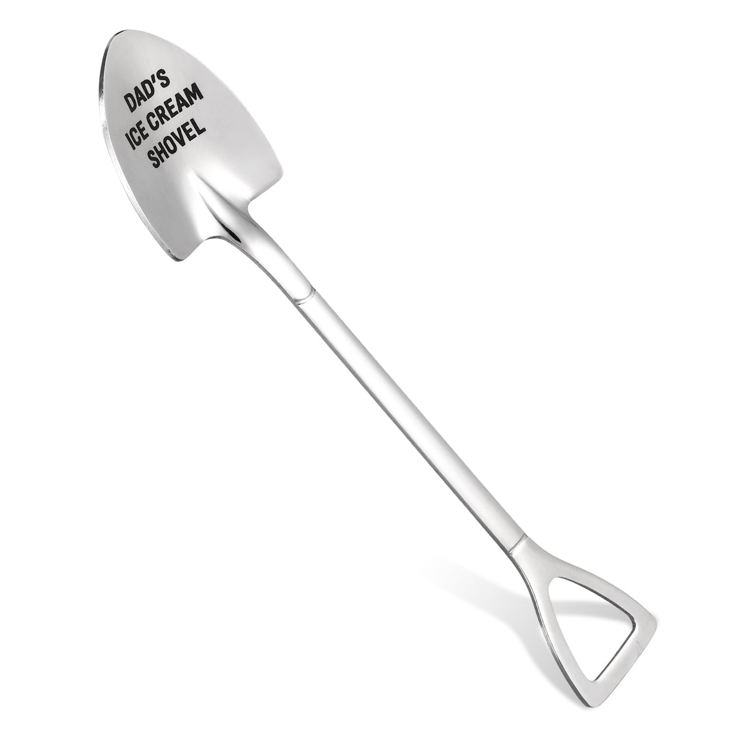 Dad’s Ice Cream Shovel Spoon, Stainless Steel Funny Dads M, Silver