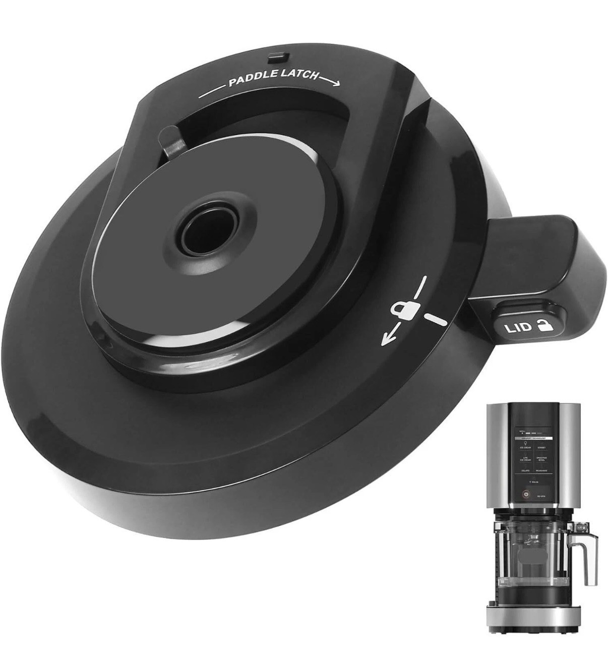 Outer Bowl Lid Replacement for The Ninja NC301 Model Ice Cream Maker (No Paddle)