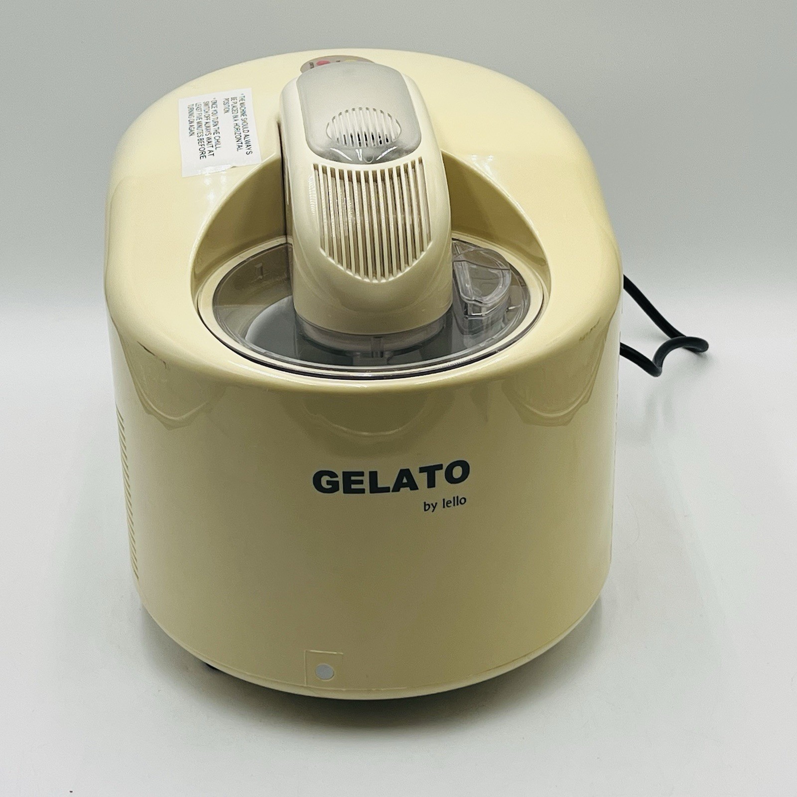 Gelato By Lello Ice Cream Machine 4070 One Quart Frozen Dessert Tested Works