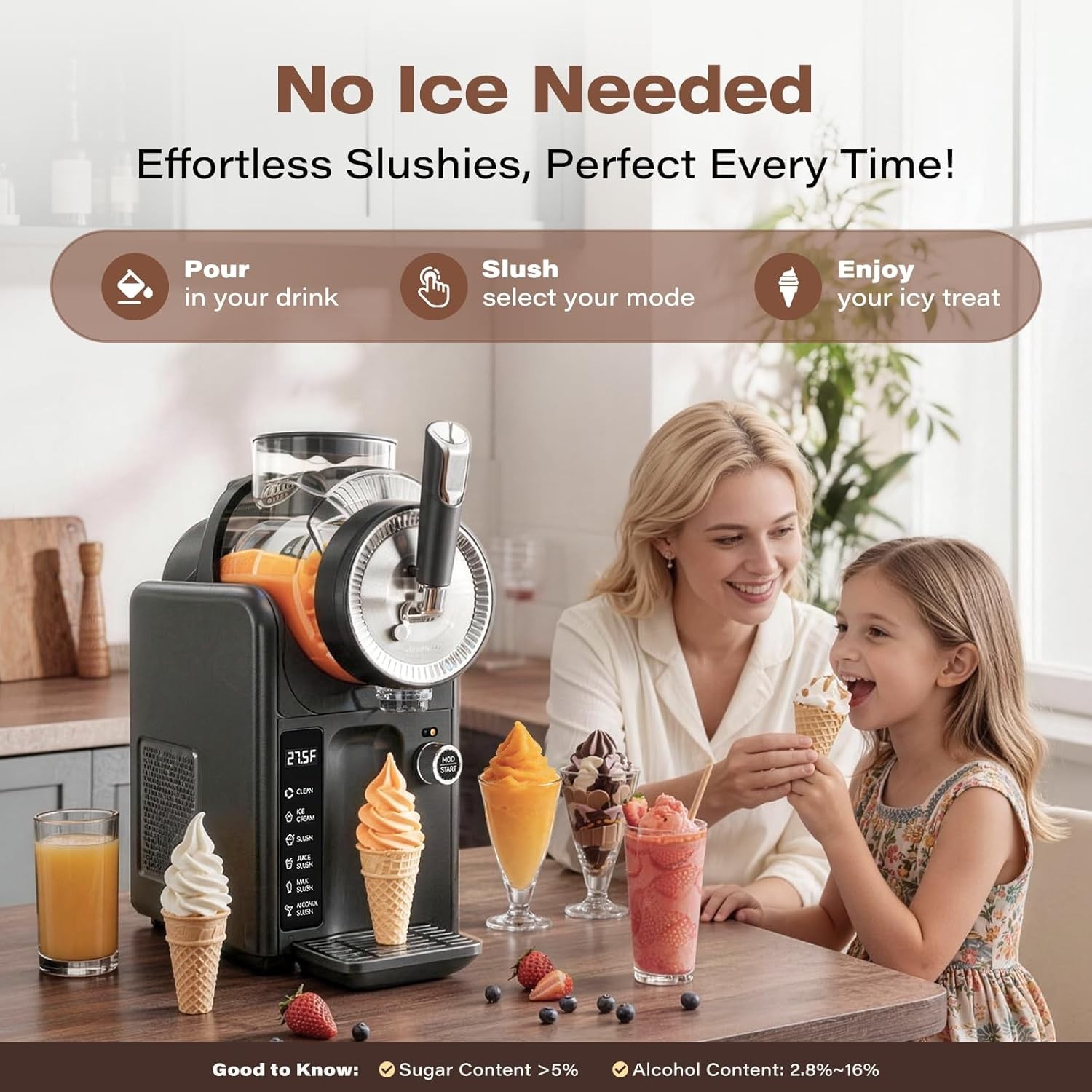 GreenPan Frost Ice Cream Maker & Slushie Machine Soft Serve Sorbet Margaritas
