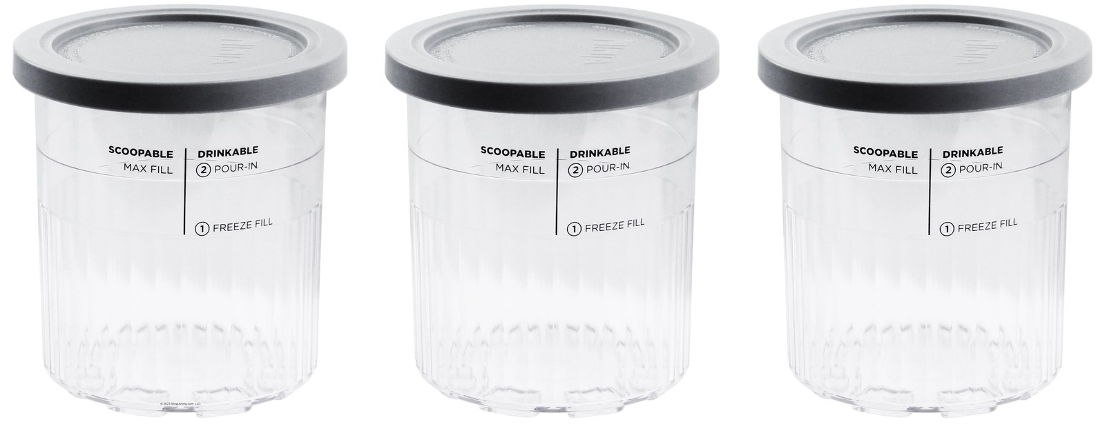 Ninja CREAMi Deluxe Ice Cream Maker Pints w/Lid 3-PACK XSKPNTLD2