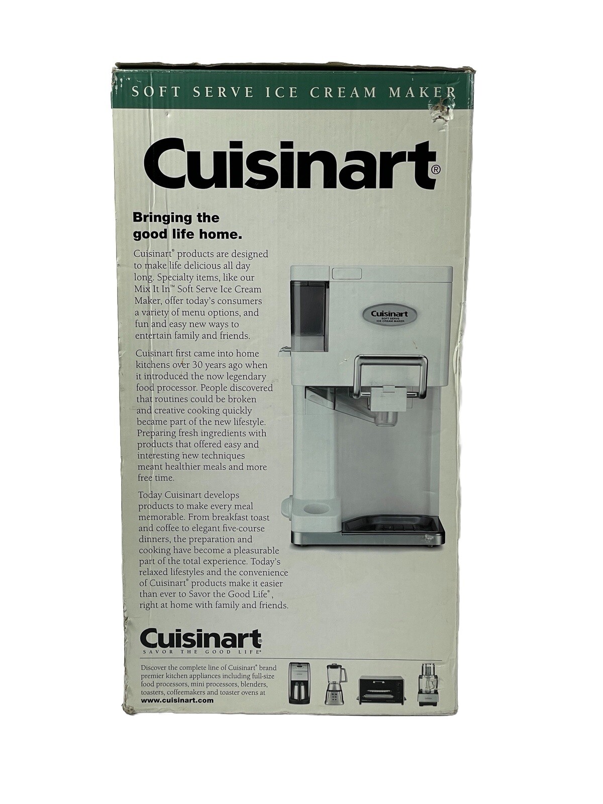 Cuisinart ICE-45 Red Mix It In Soft Serve Ice Cream Maker 1.5 Qt – New Open Box