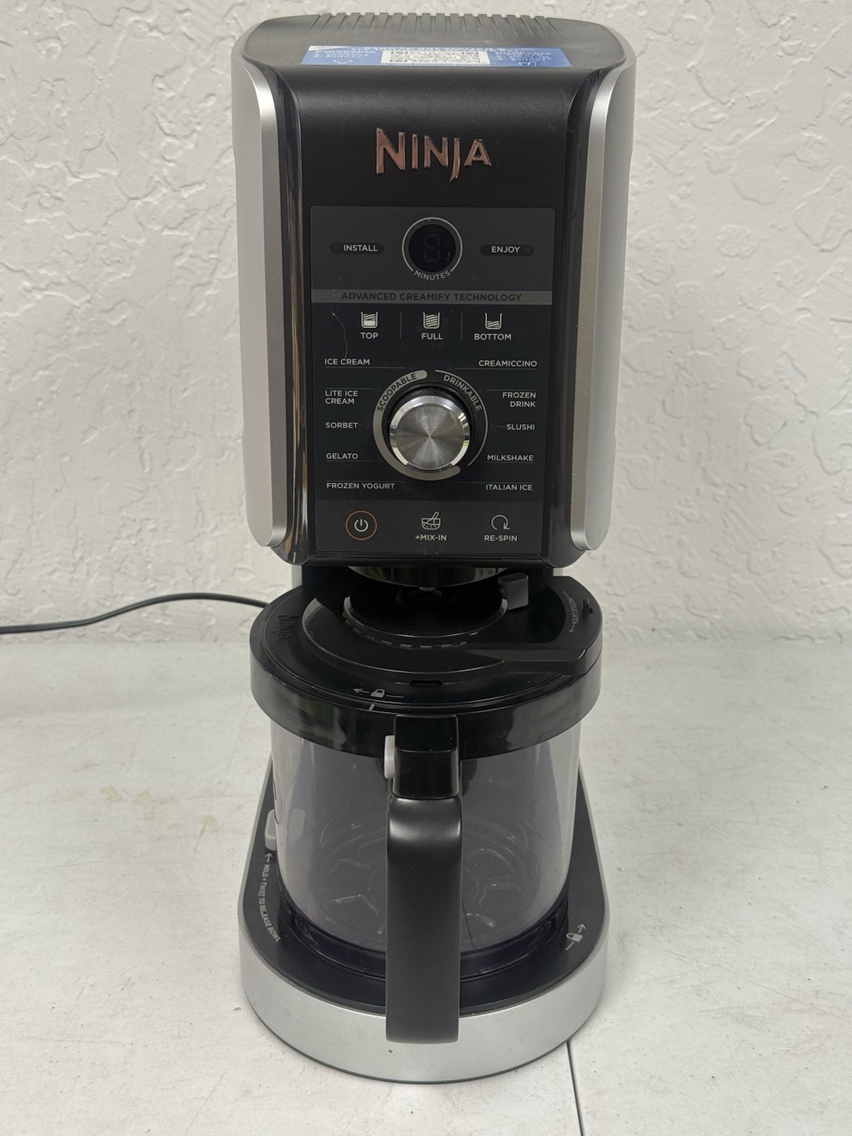 Ninja – NC501 CREAMi Deluxe – MISSING BLADE – TESTED – WORKS – READ
