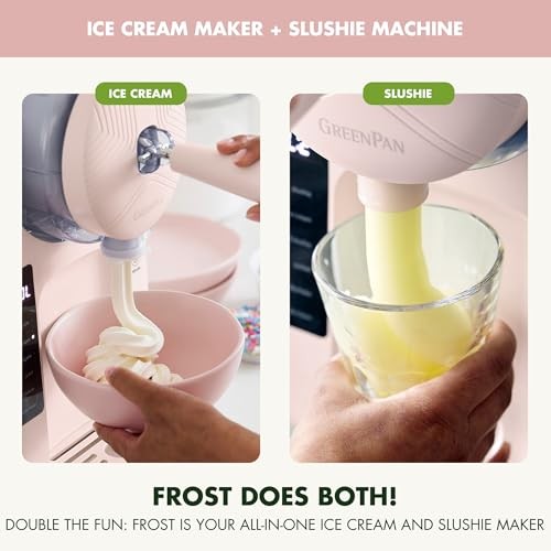GreenPan Frost Ice Cream Maker Soft Serve No Pre Freezing